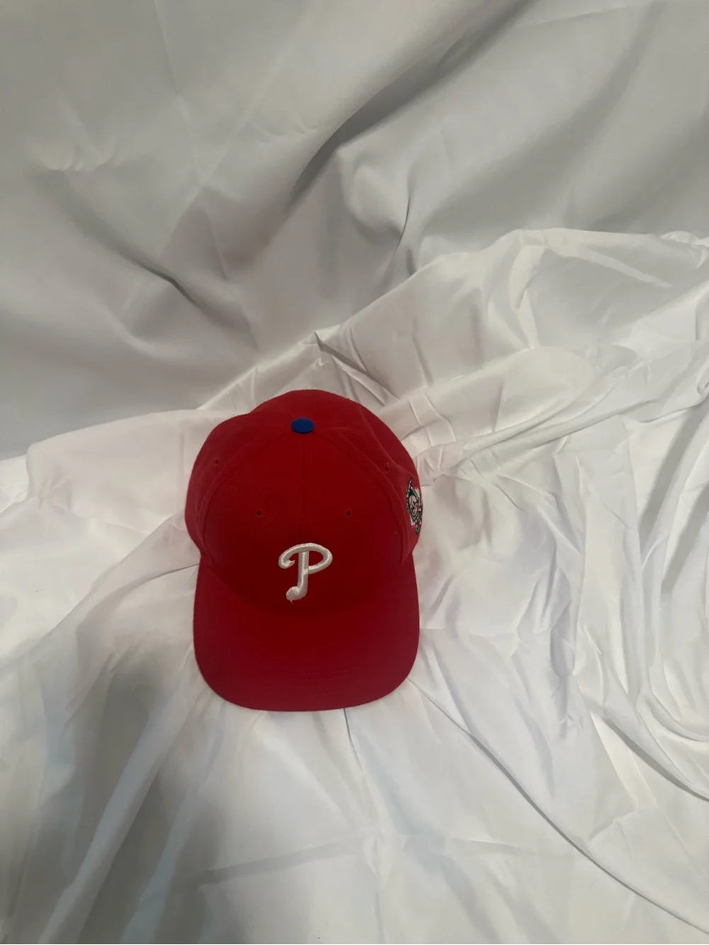 C.C Kids Red Cap with White 'P' Embroidery